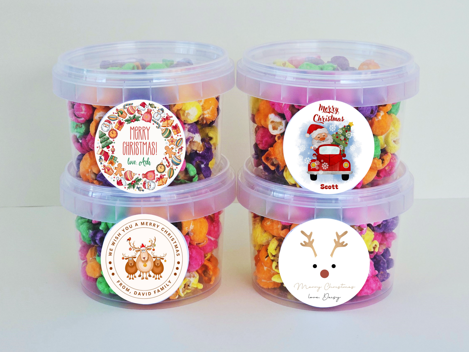 Christmas Rainbow Popcorn
