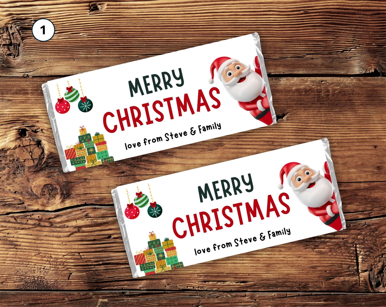 Christmas Chocolate Bars