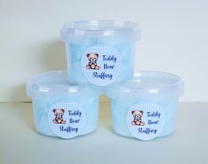 Teddy Bear personalised fairy floss party favour tub made in Australia