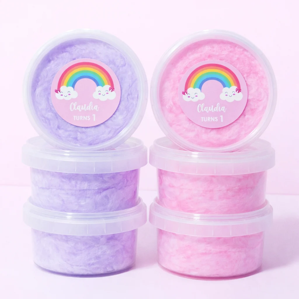 Fairy floss tubs with custom event labels