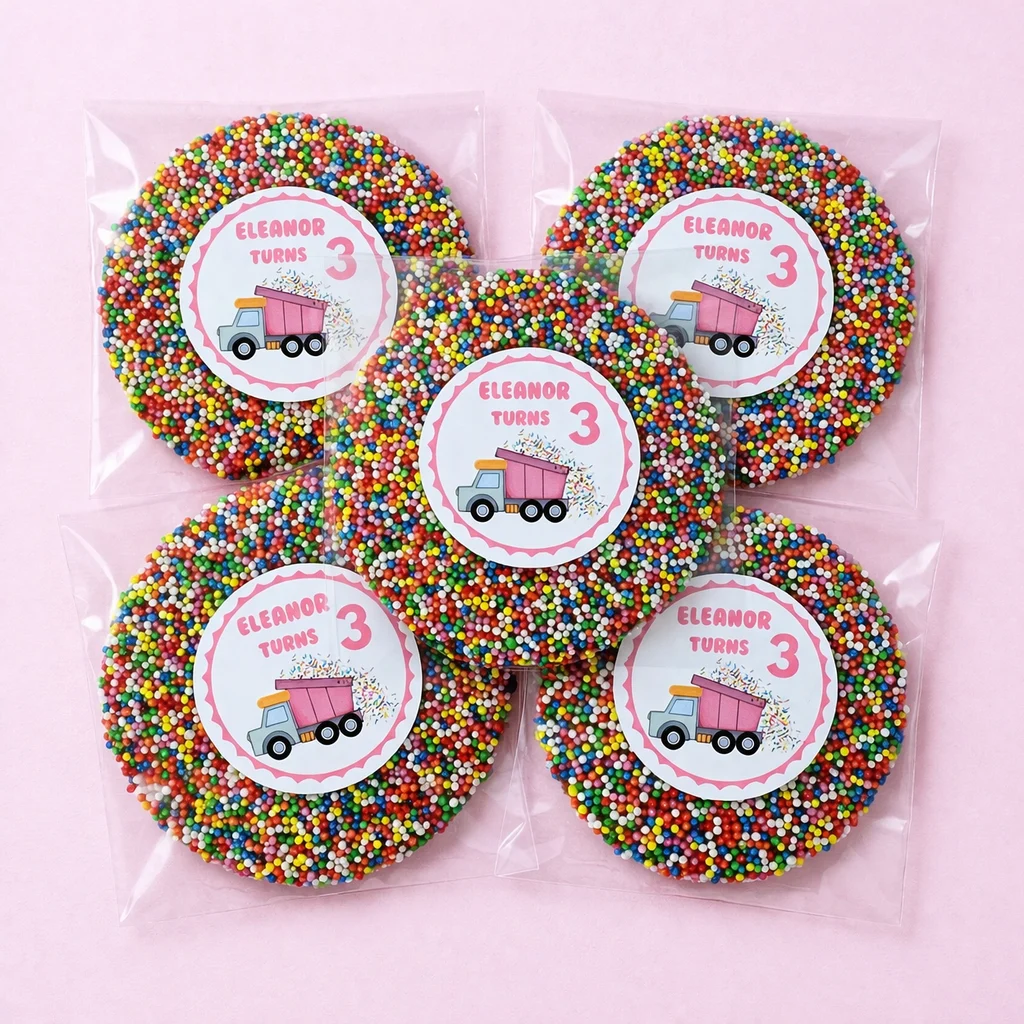 Individually packed giant freckles for guest favours