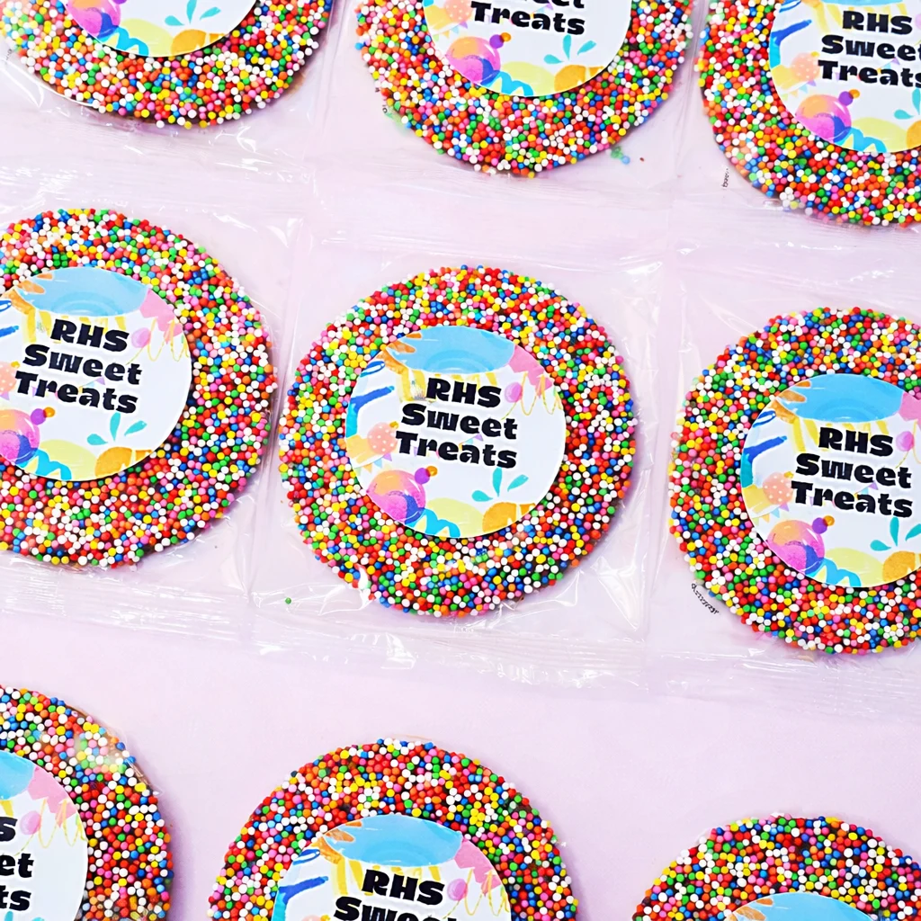 Large chocolate freckles for party favours and guest gifts