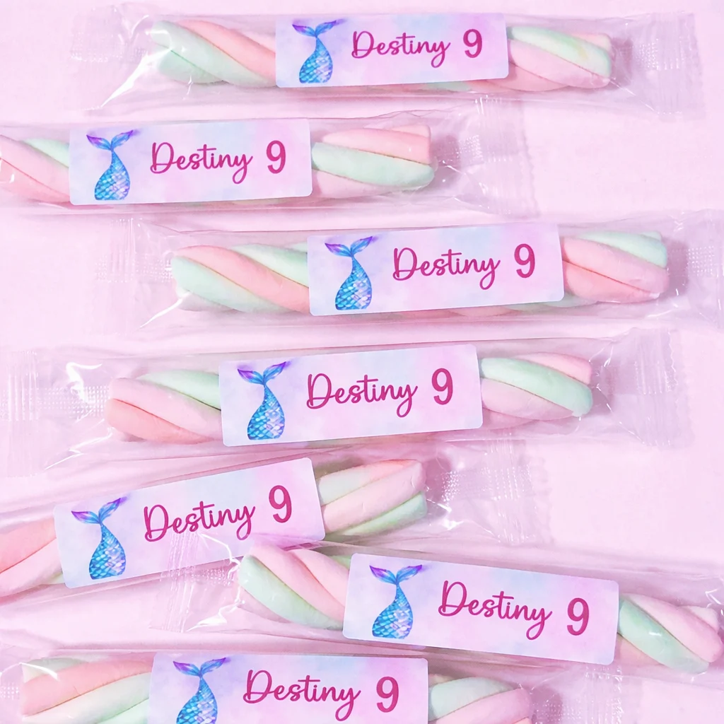 Long twist marshmallows for party bags and take-home treats