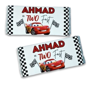 Personalised chocolate bars for party favours and events