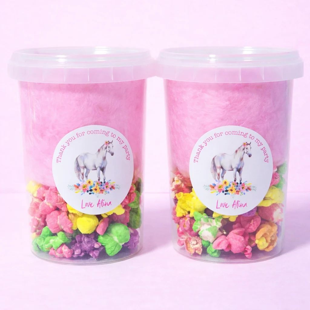 Fun Tub with fairy floss and rainbow popcorn option