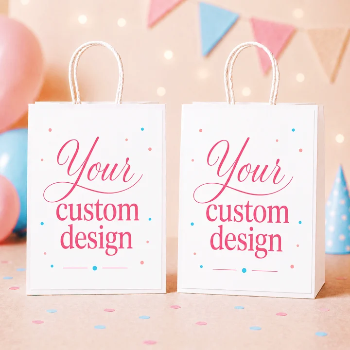 Custom personalised party bags, loot bags, goody bags, goodie bags with personalised label for birthdays, weddings, baby shower and corporate events