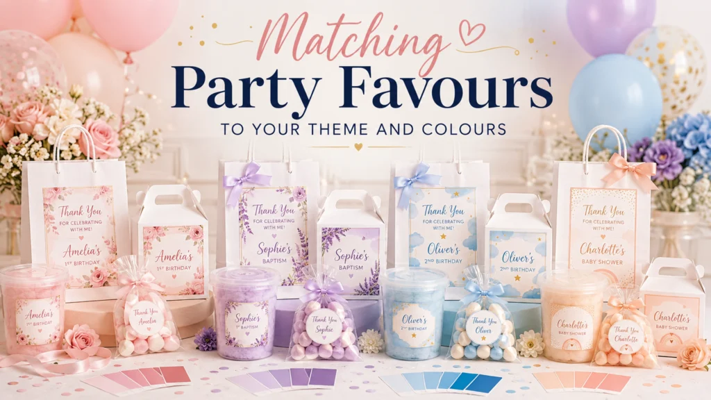 Matching Party Favours to Your Theme and Colours