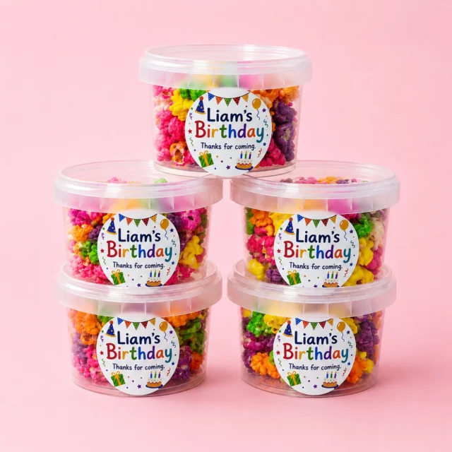 ✨ Bright colours, crunchy popcorn and birthday smiles all packed into one  little tub 🌈🍿🎉

These personalised rainbow tubs are the perfect party favours for birthdays, kids parties, lolly tables, party bags and thank you gifts ✨💕

🎀 Personalised stickers
🍿 Colourful rainbow popcorn
📦 Australia-wide shipping

Shop now:
www.flossty.com.au

#personalisedpartyfavours #rainbowpopcorn #personalisedpopcorn #birthdaypartyfavours #kidspartyideas #partyfavoursaustralia #custompartyfavours #rainbowparty #lollytable #birthdaytreats #partybags #thankyougifts #personalisedtreats #flosstytreats