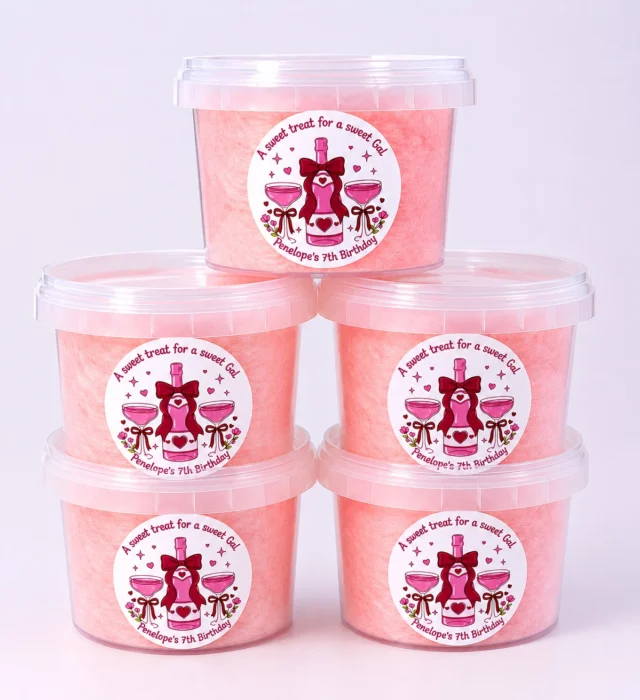 ✨ Fairy floss tubs made to bring extra sweetness to your special day 💖

These personalised fairy floss tubs are the perfect party favours for birthdays, girls parties, lolly tables and thank you gifts 🎀✨

Made fresh to order with custom stickers to match your event theme, colours and vibe 💖

Order online now:
www.flossty.com.au

#personalisedfairyfloss #fairyfloss #fairyflosspartyfavours #pinkparty #girlsbirthdayparty #birthdaypartyfavours #partyfavours #kidsbirthdayparty #custompartyfavours #lollytable #birthdaytreats #cottoncandy #partyideas #birthdayinspo #thankyougifts #personalisedpartyfavours #partyfavoursaustralia #flosstytreats #birthdaycelebration